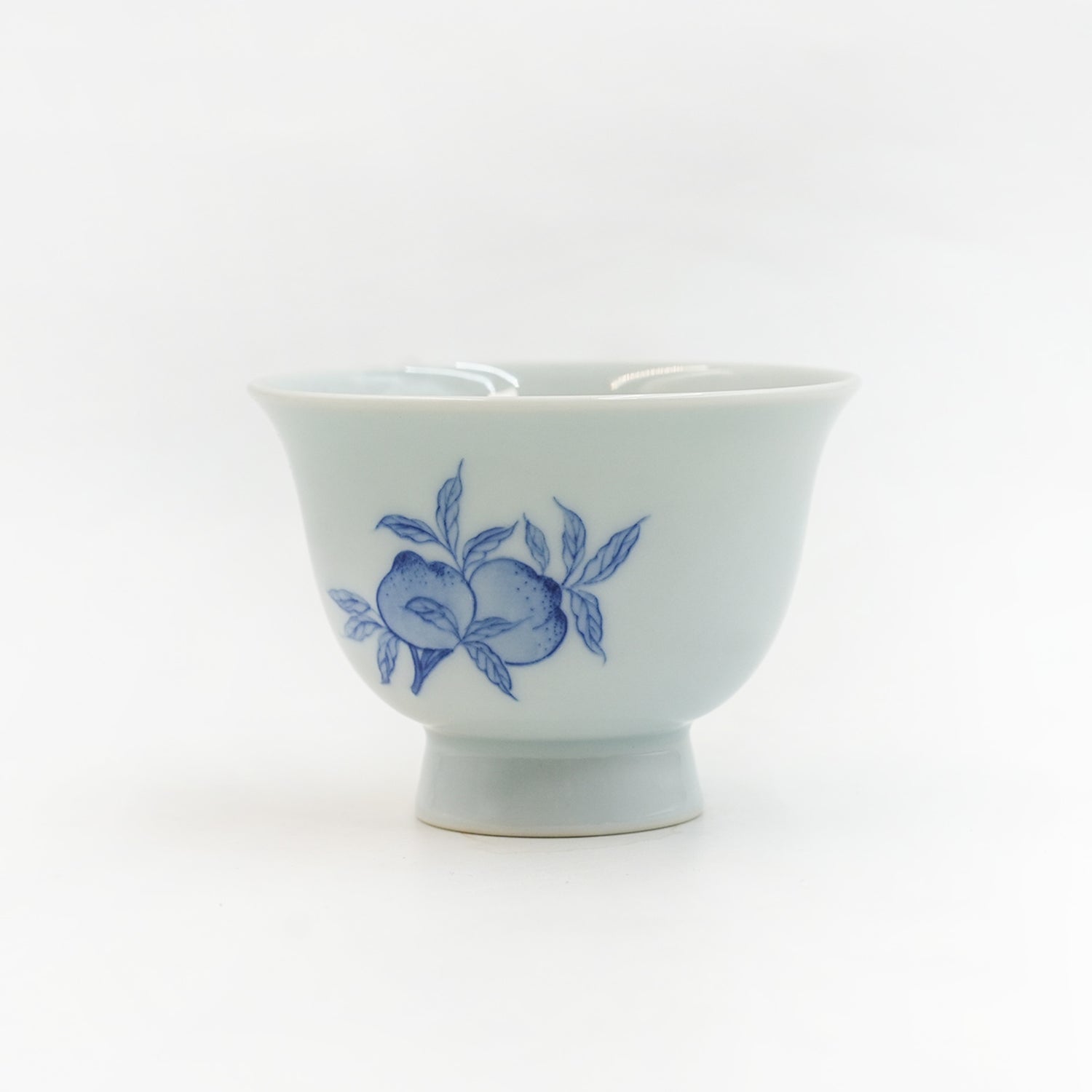 Blue & White Porcelain Teacup – Jingdezhen Longevity Peach Design – Only One in Stock (70ml)