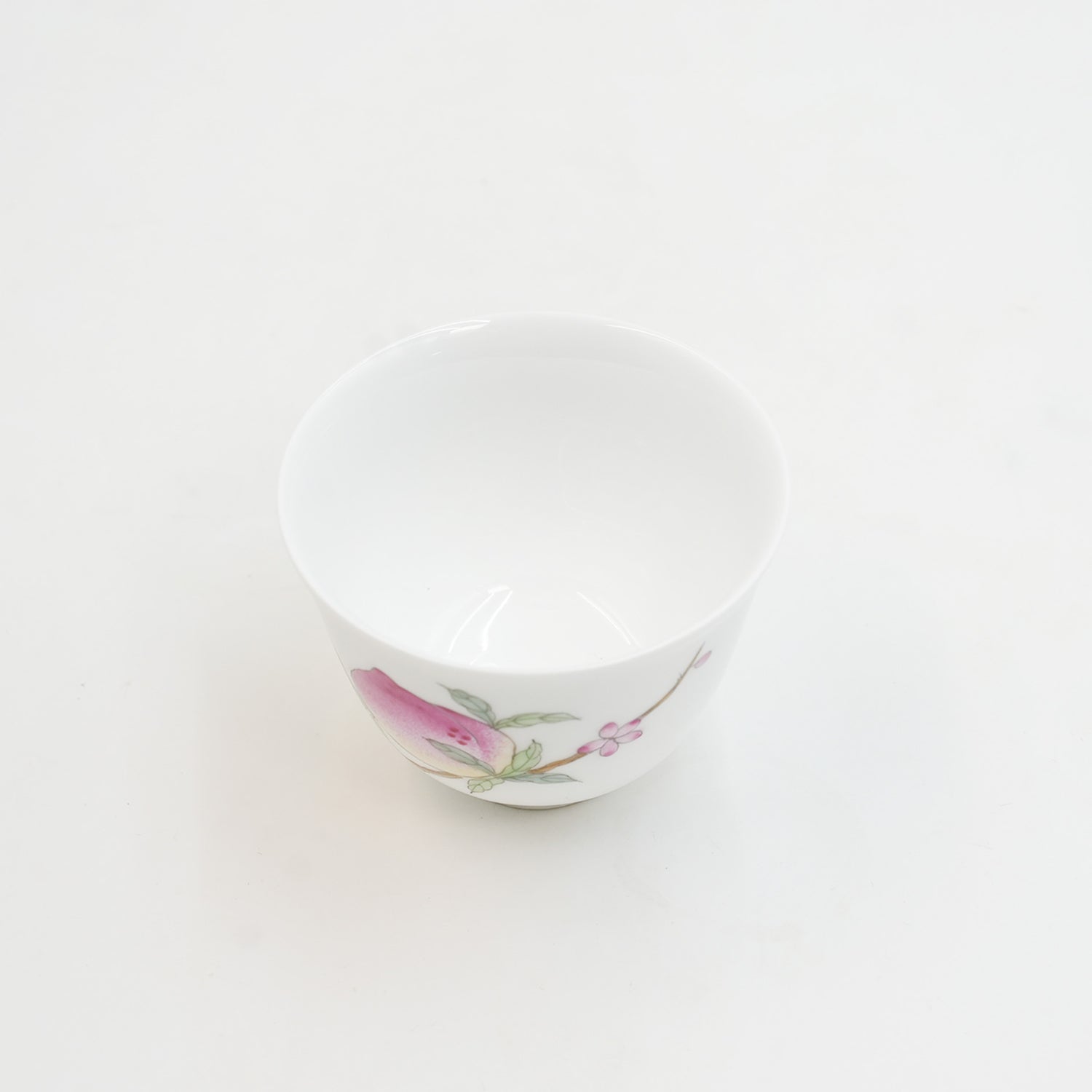 Jingdezhen Blue and White Teacup – Hand-Painted Peach Pattern – Only One Available (80ml)