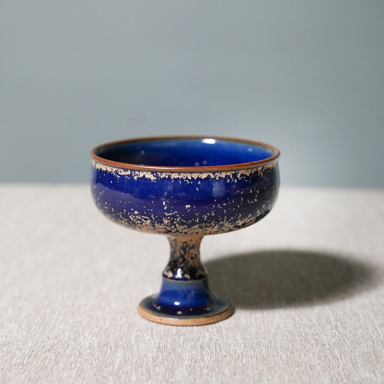 【 One of a Kind】Jun porcelain tea cup-starry blue goblet handmade-60ml
