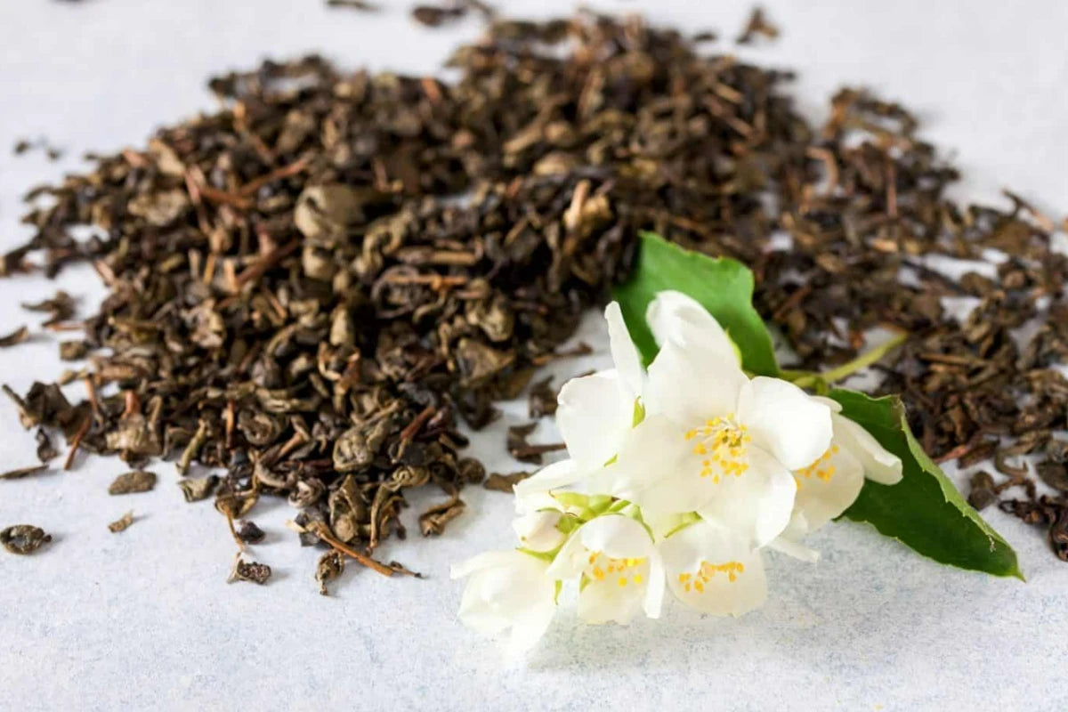 jasmine flower and tea