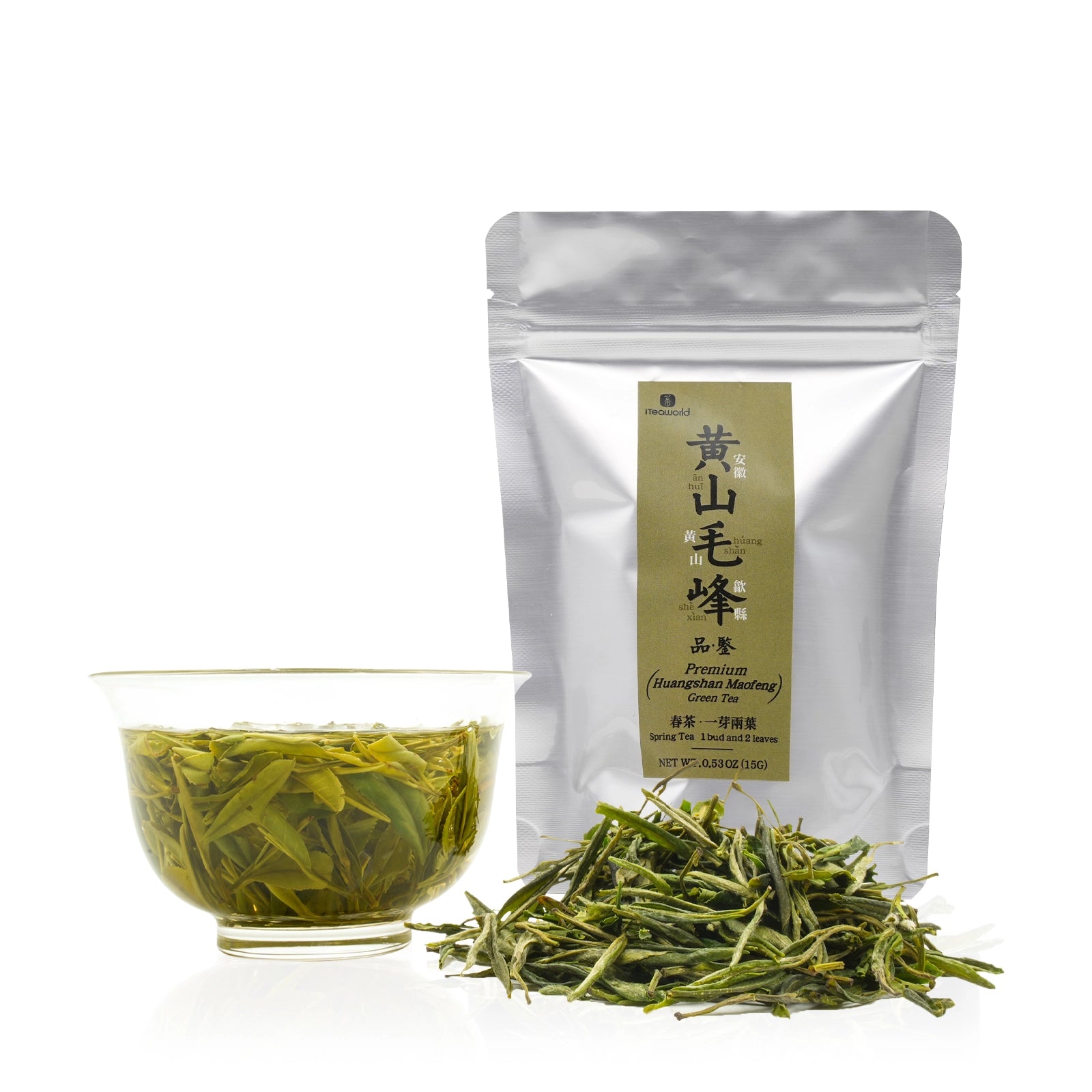 Premium Huangshan Maofeng Chinese Green Tea (One bud with two leaves) – Fresh Orchid Aroma, Robust High-Mountain Flavor from 800m in Huangtian Village, Huangshan, Anhui | Spring Harvest April 2024 | 1.76OZ (50g) For Morning