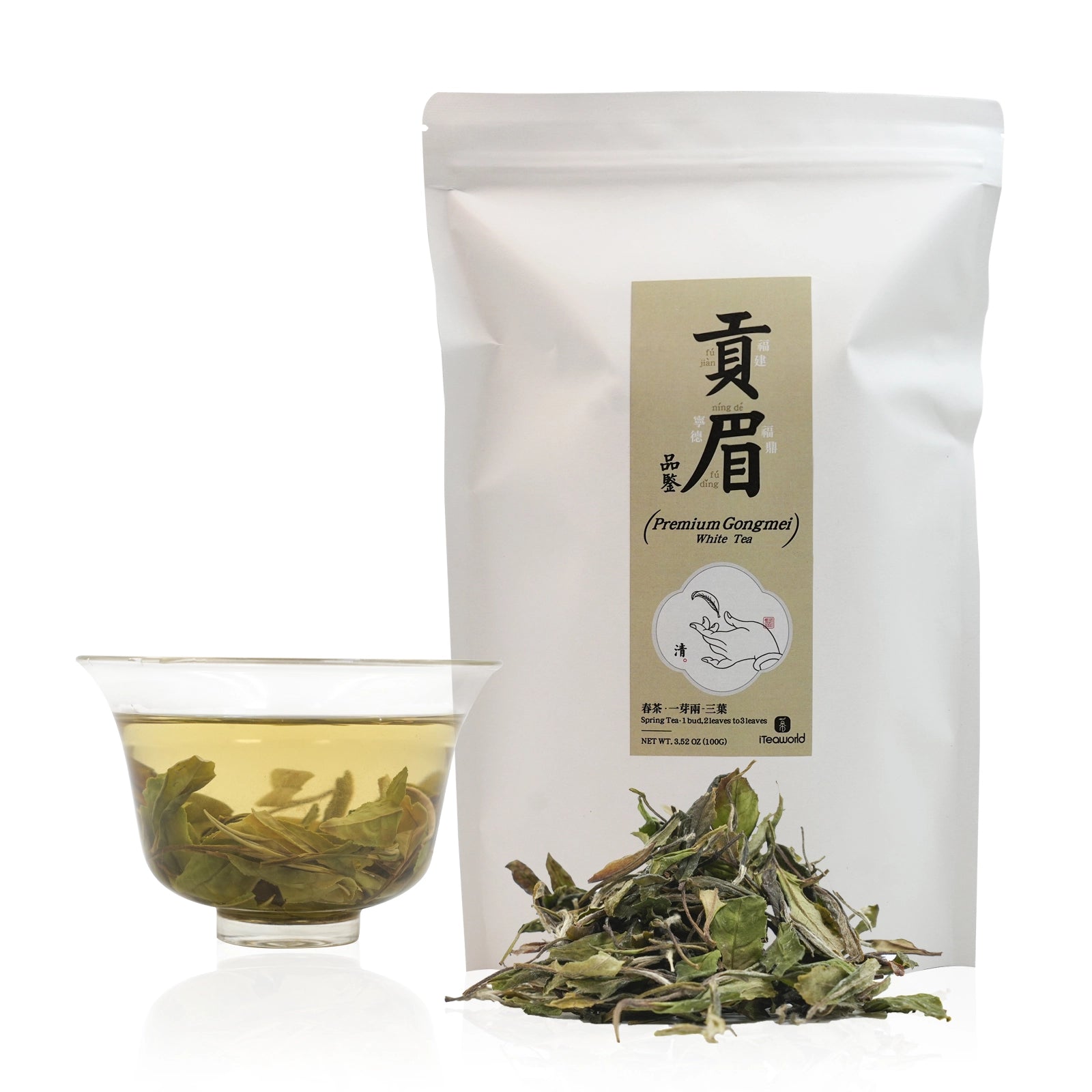 2022 Gong Mei White Tea Authentic Fuding Spring Harvest, First Grade, Heirloom Seed Varietal. Sun-Dried for Long-Term Aging.