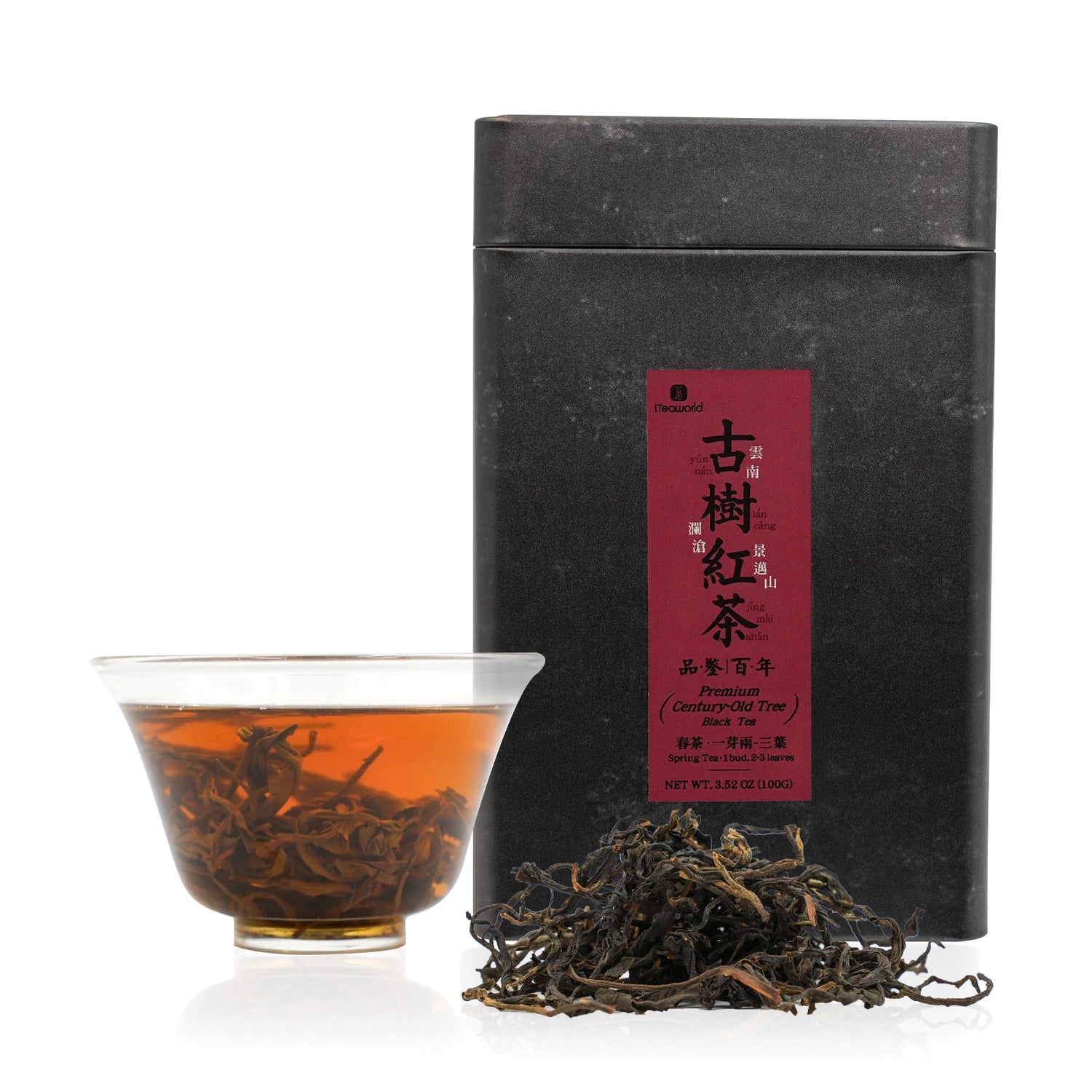 Ancient tree black Tea from Jingmai Mountain yunnan 100g