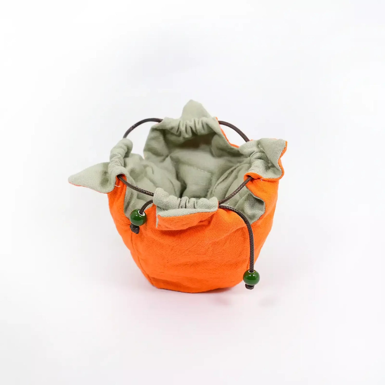 Persimmon-Shaped Cloth Tea Bag for Gaiwan and Teacups Storage