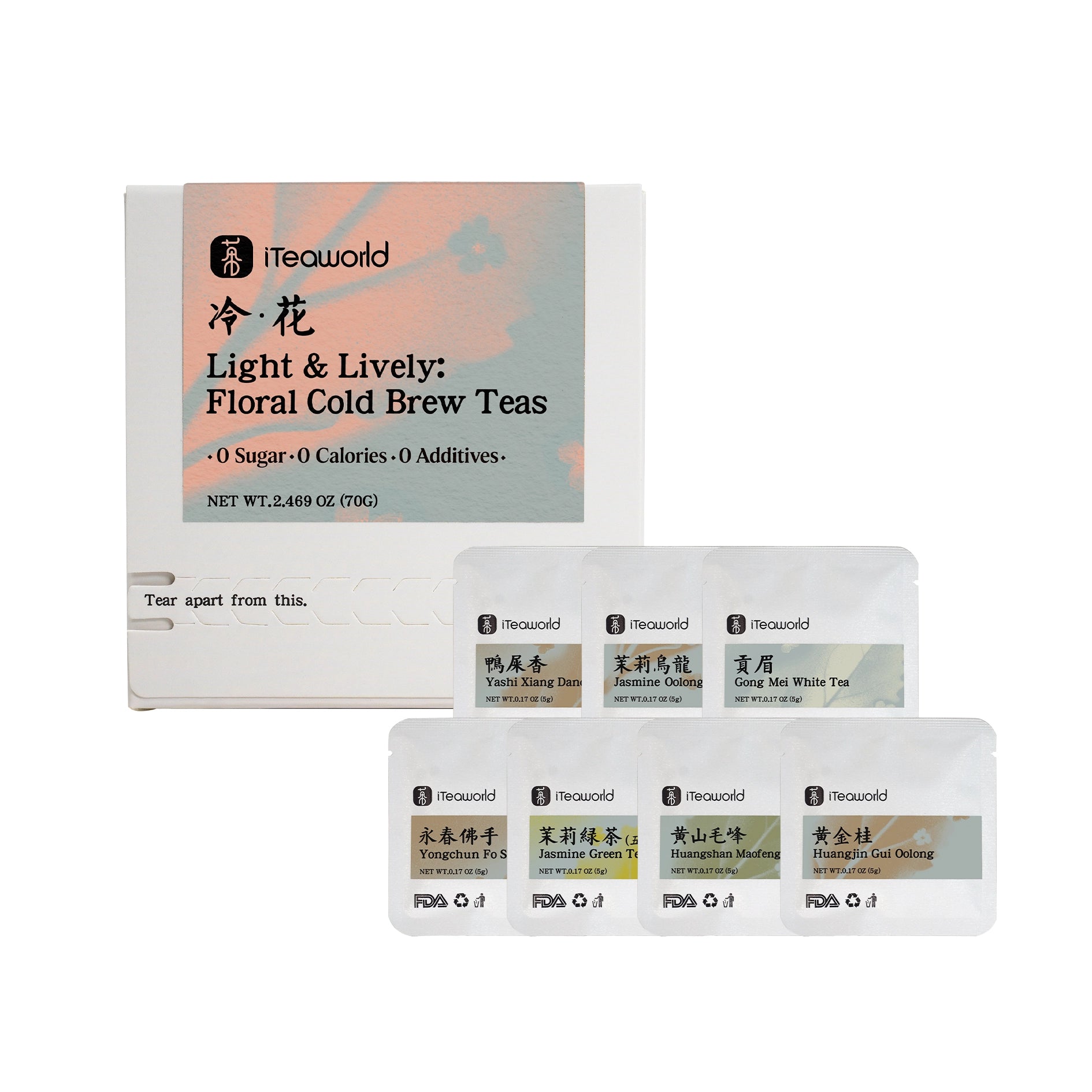 Light & Lively Floral Cold Brew Teas | 0 Sugar · 0 Calories · 0 Additives - Whole Leaf