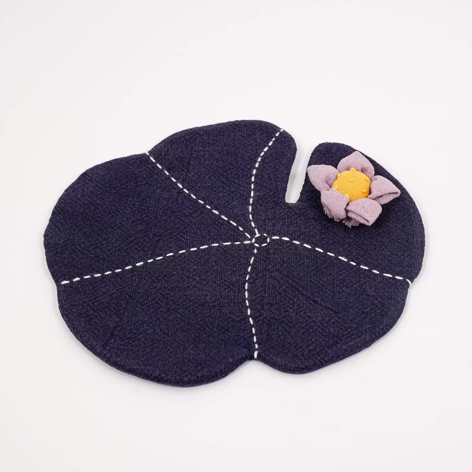 Handmade Tea Coasters - Fabric, Embroidered & Lotus Designs