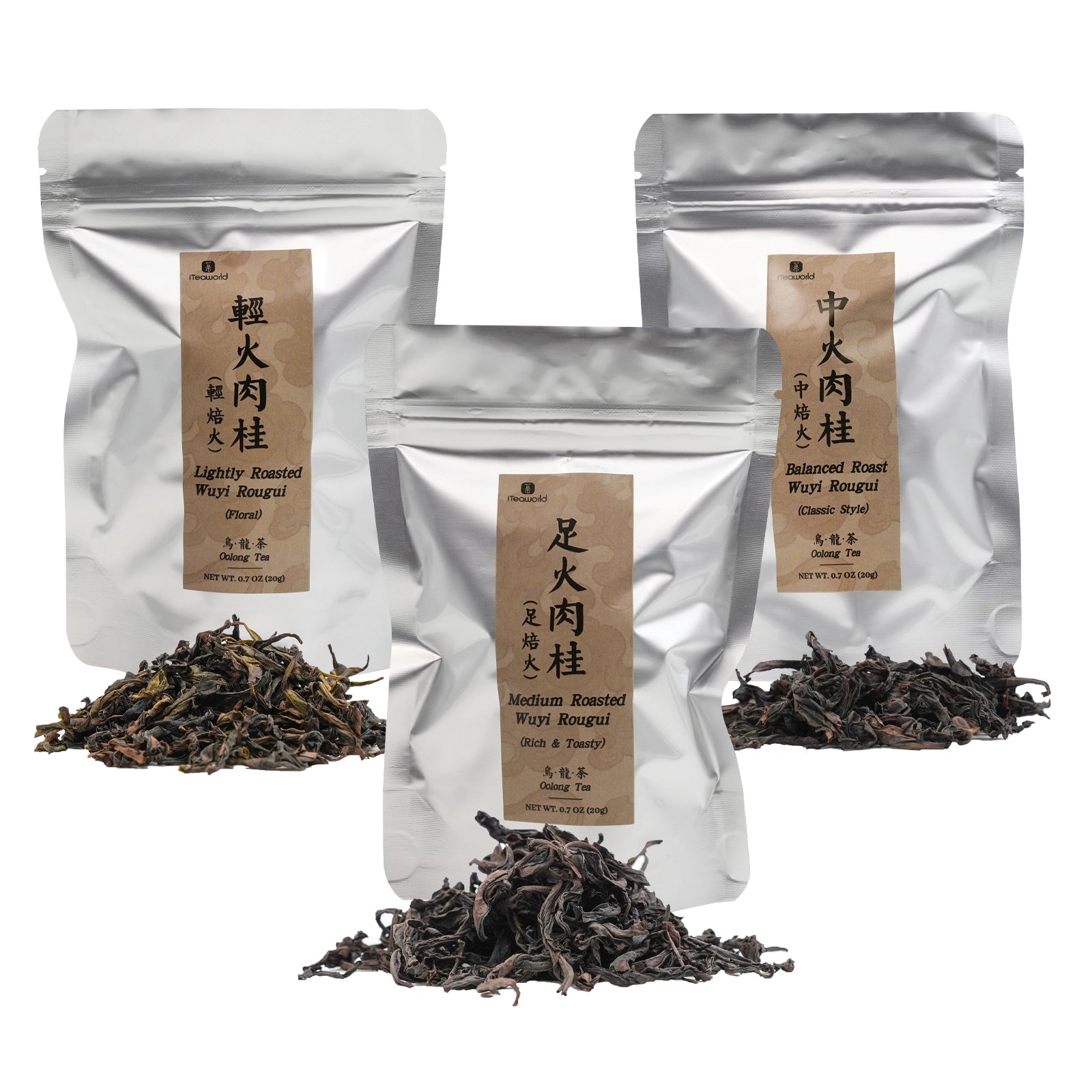 Wuyi Rougui Oolong Collection by Roast Levels,Fujian Wuyi Rock Tea,November 2024