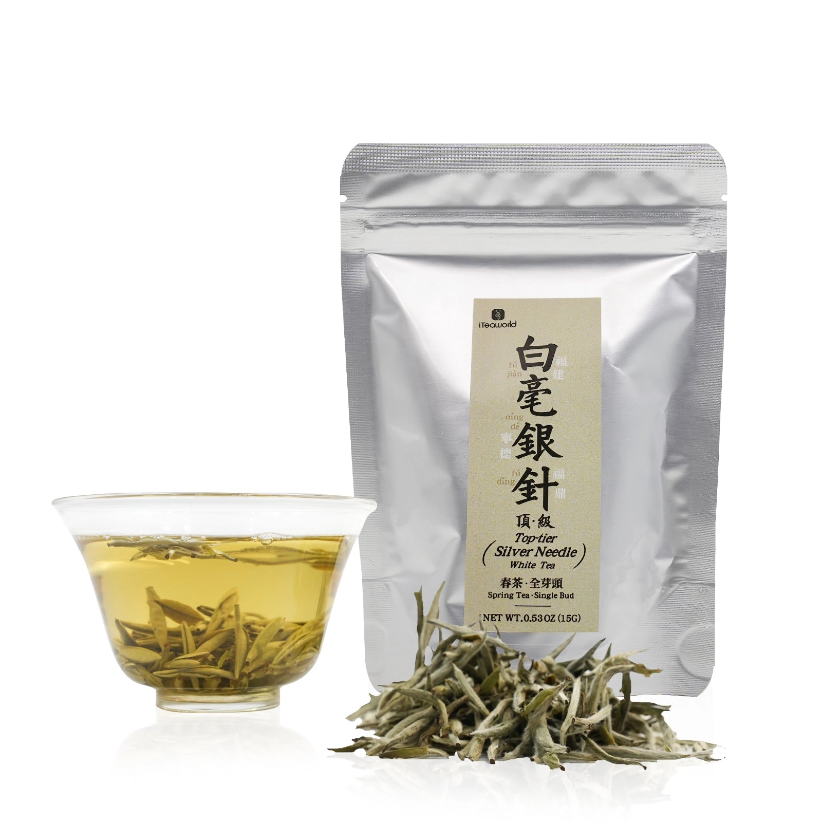 2024 Silver Needle White Tea  Spring Harvest, First Grade Buds, Fuding, Fujian. Sun-Dried for Long-Term Aging.