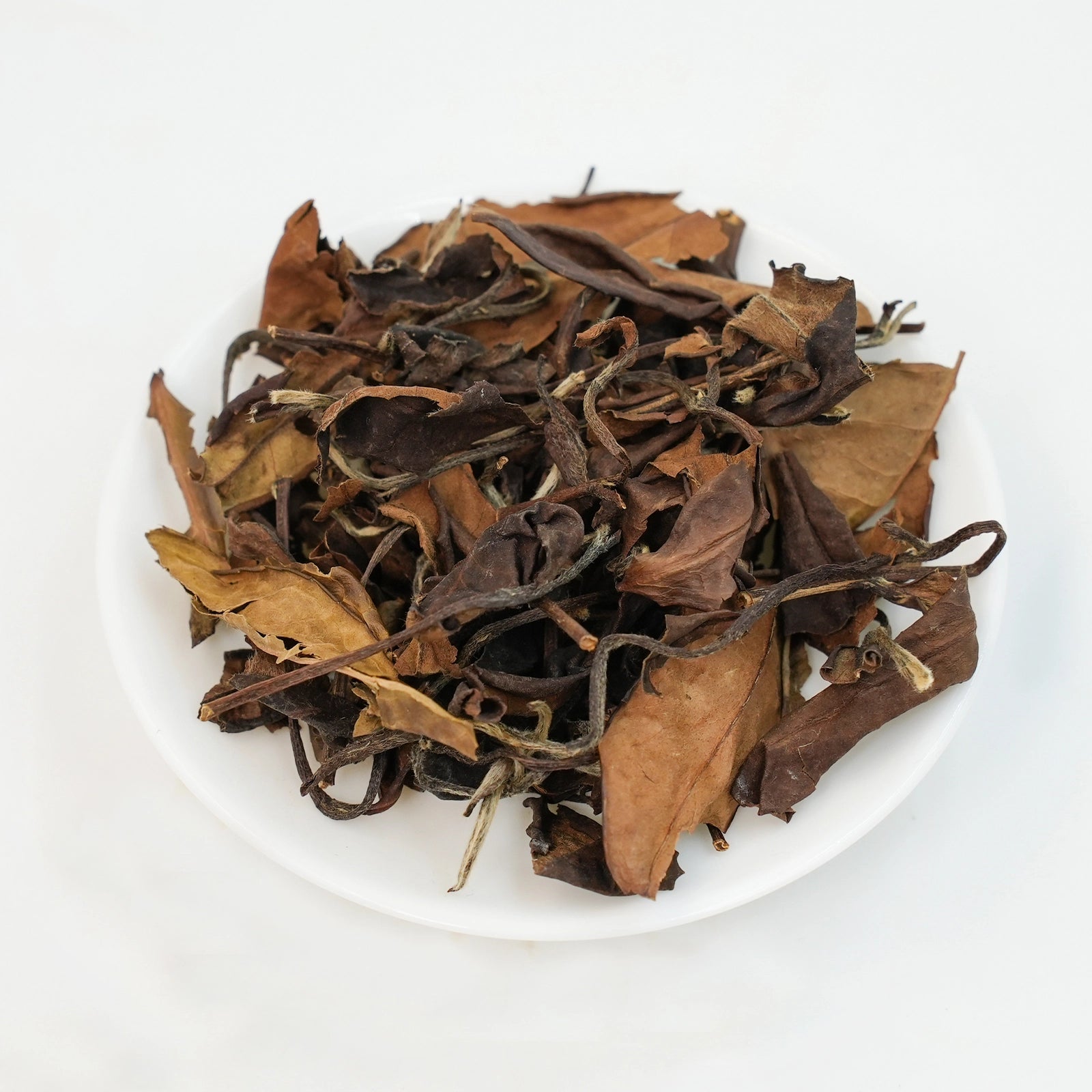 2014 Aged Shou Mei White Tea  Rare 10-Year Aged Fuding White Tea, Sun-Dried for Long-Term Aging.