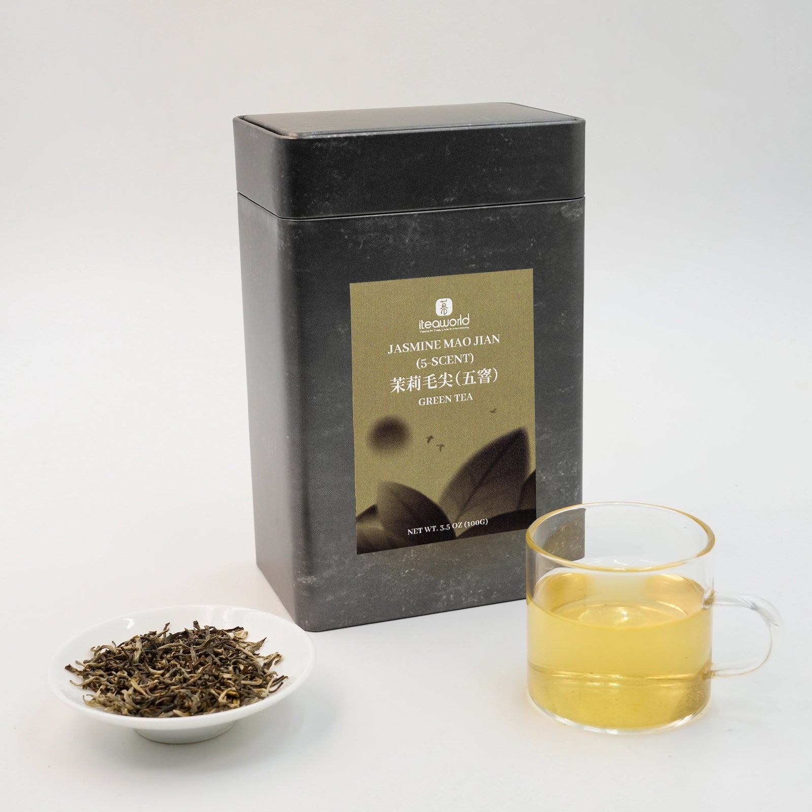 Jasmine Mao Jian | Traditional 5-Scent Jasmine Green Tea  (One Bud with Two Leaves) – Pure Floral Fragrance, Rich and Sweet with Refreshing Aftertaste | Summer Harvest July 2024 from 1000m in Heng County, Guangxi | 3.5oz (100g) For Afternoon