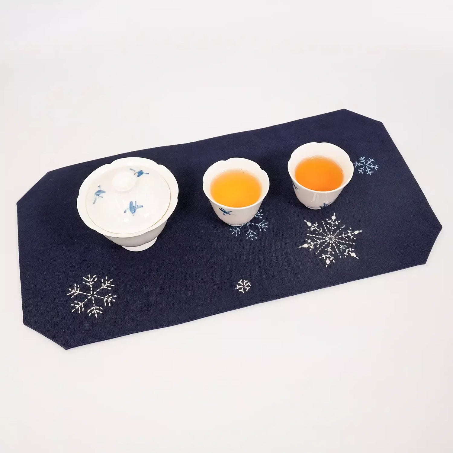 Hand-Embroidered Tea Mat for Gongfu Tea