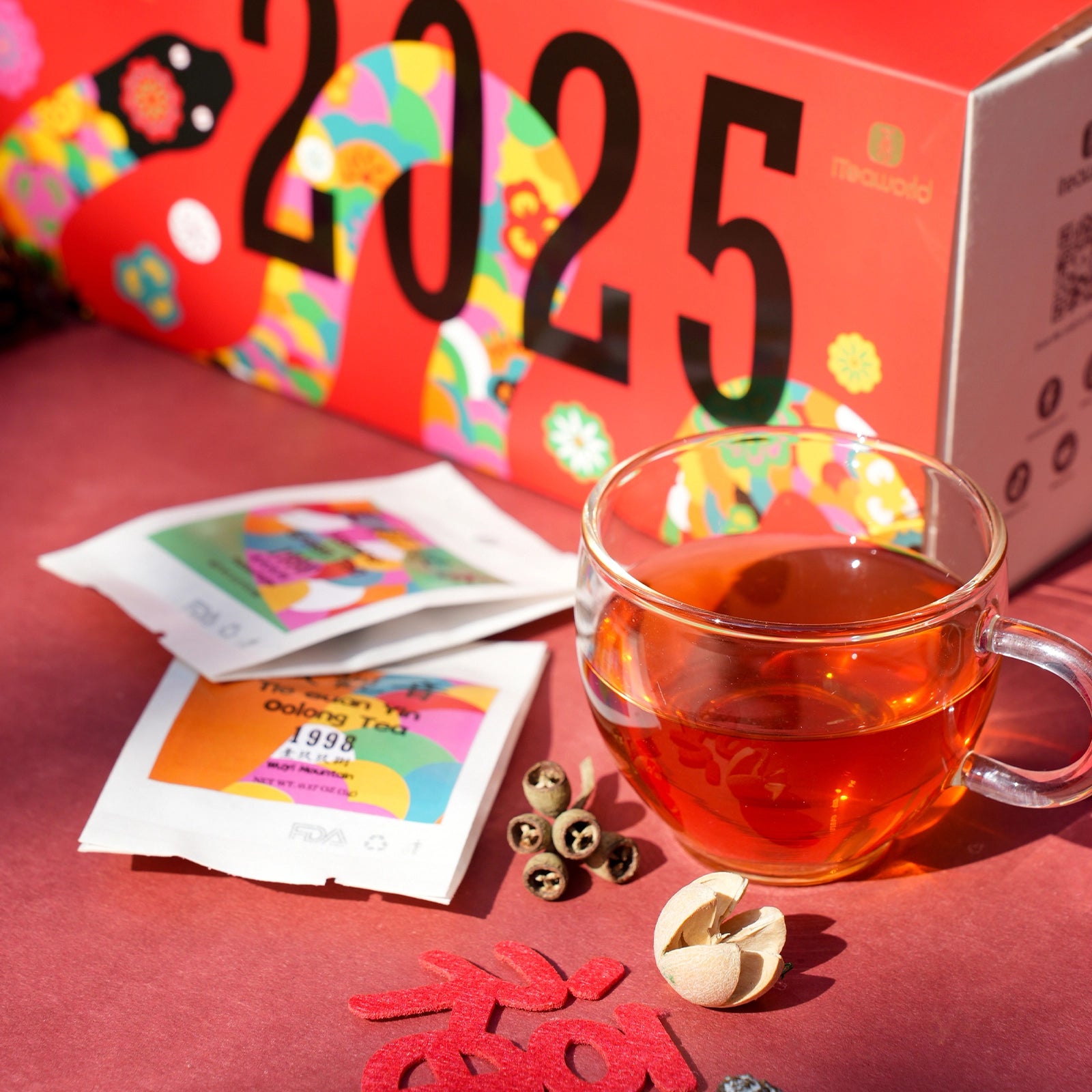 iTeaworld 2025 New Year Tea Gift Set (Year of the Snake Edition) - The Collection of 10 Aged Teas: Includes 20-Year-Old Ripe Pu-erh, 40-Year-Old Hei Zhuan (Black Brick Tea), 30-Year-Old Oolong, and more