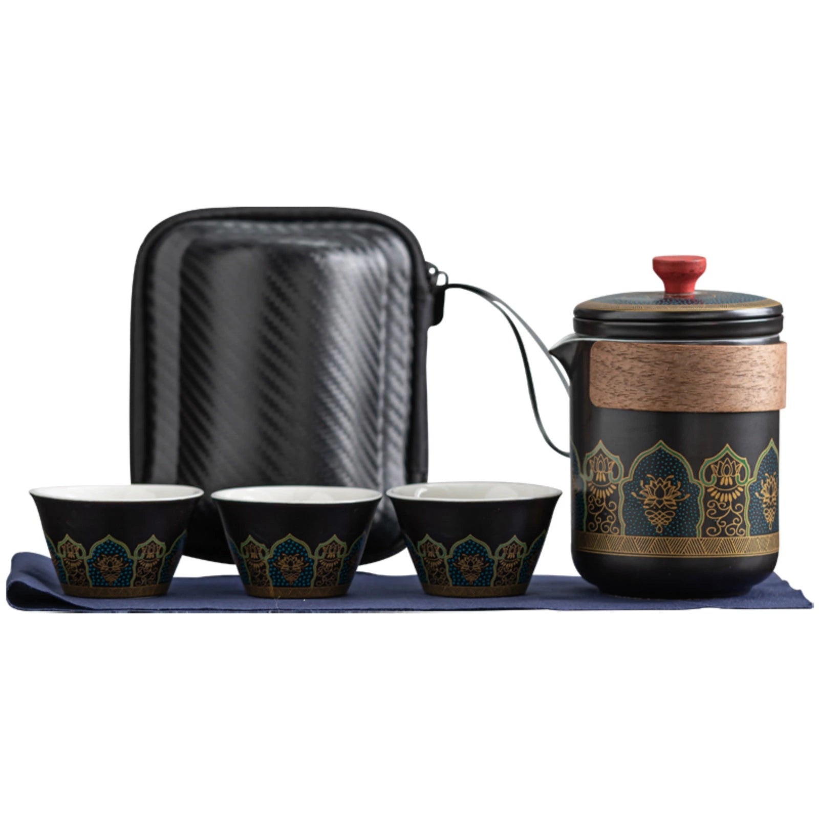 Classic Travel Quick-Brew Tea Set -Perfect for Gongfu Tea Beginners with Tea Leaf Strainer