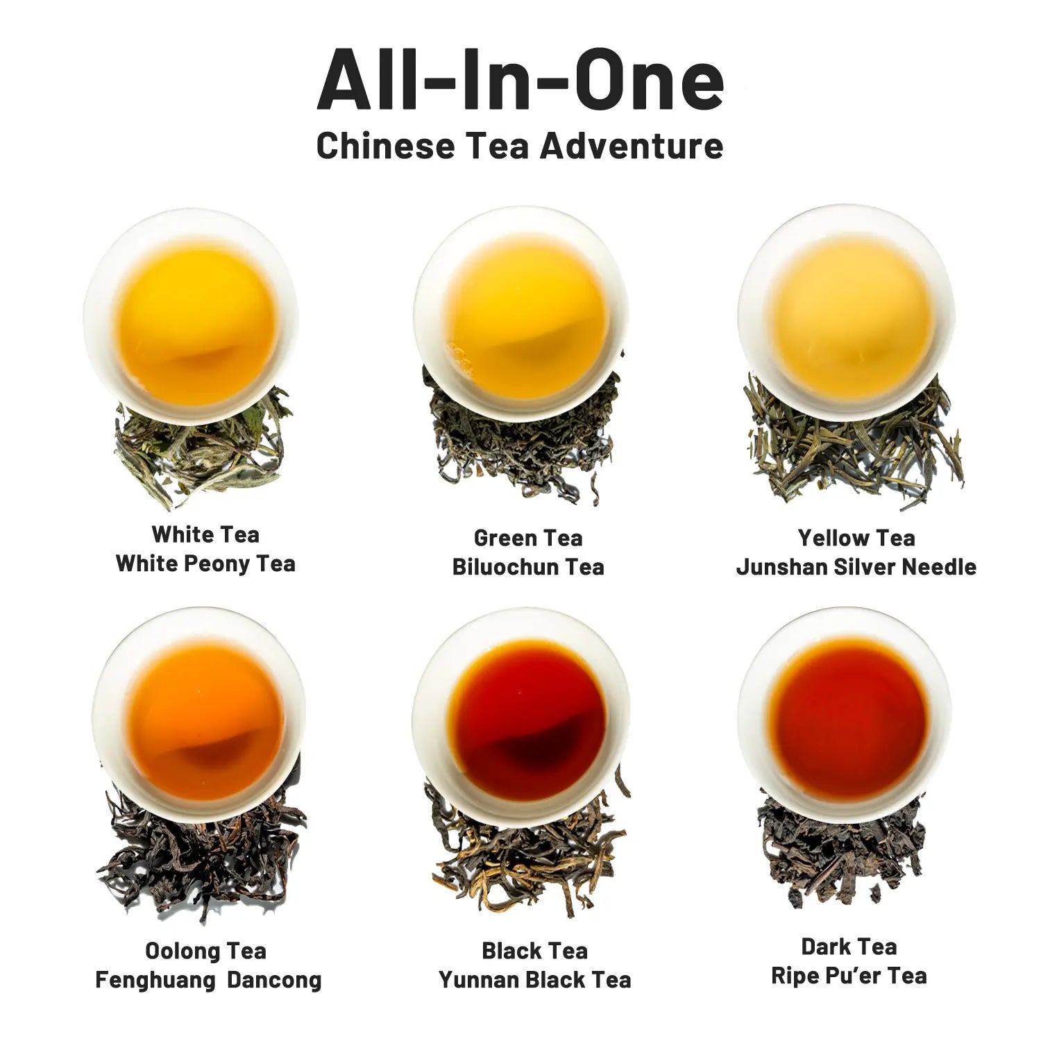 Chinese Tea Sampler | China's 6 Major Types of Tea - iTeaworld