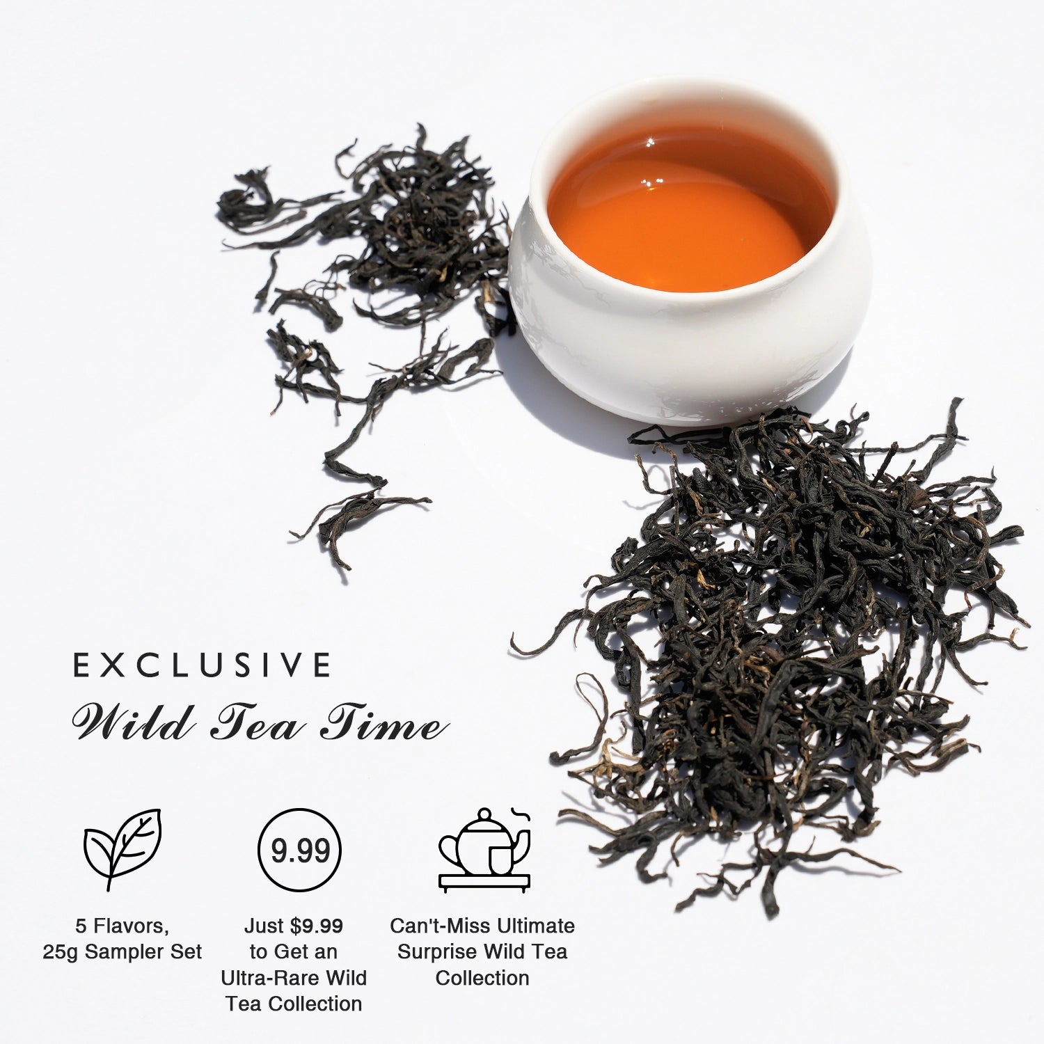 Chinese Wild Tea Sampler: The Super Surprise Collection with 5 Unique Wild Flavors