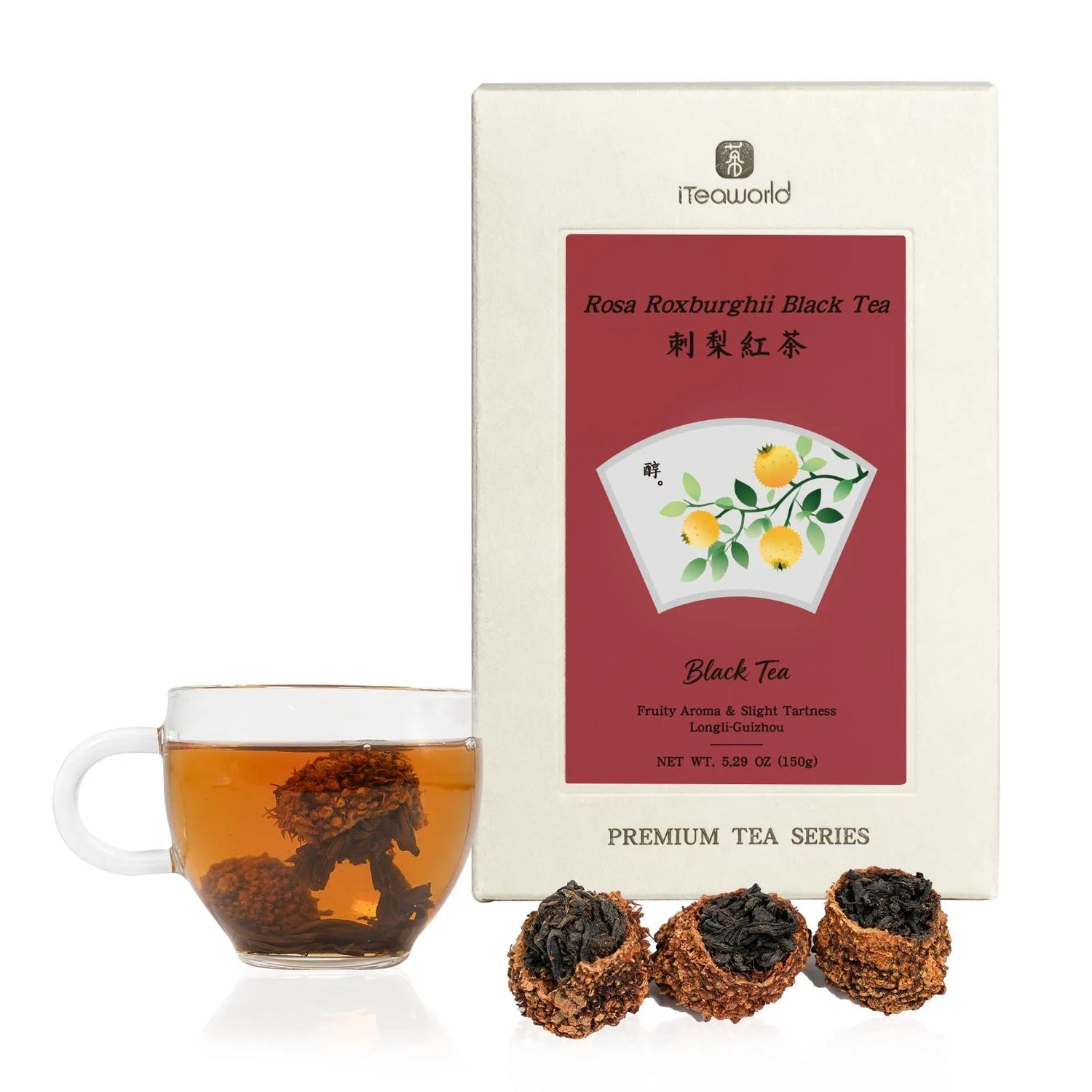 Premium Rosa Roxburghii Fruit Black Tea – 150g