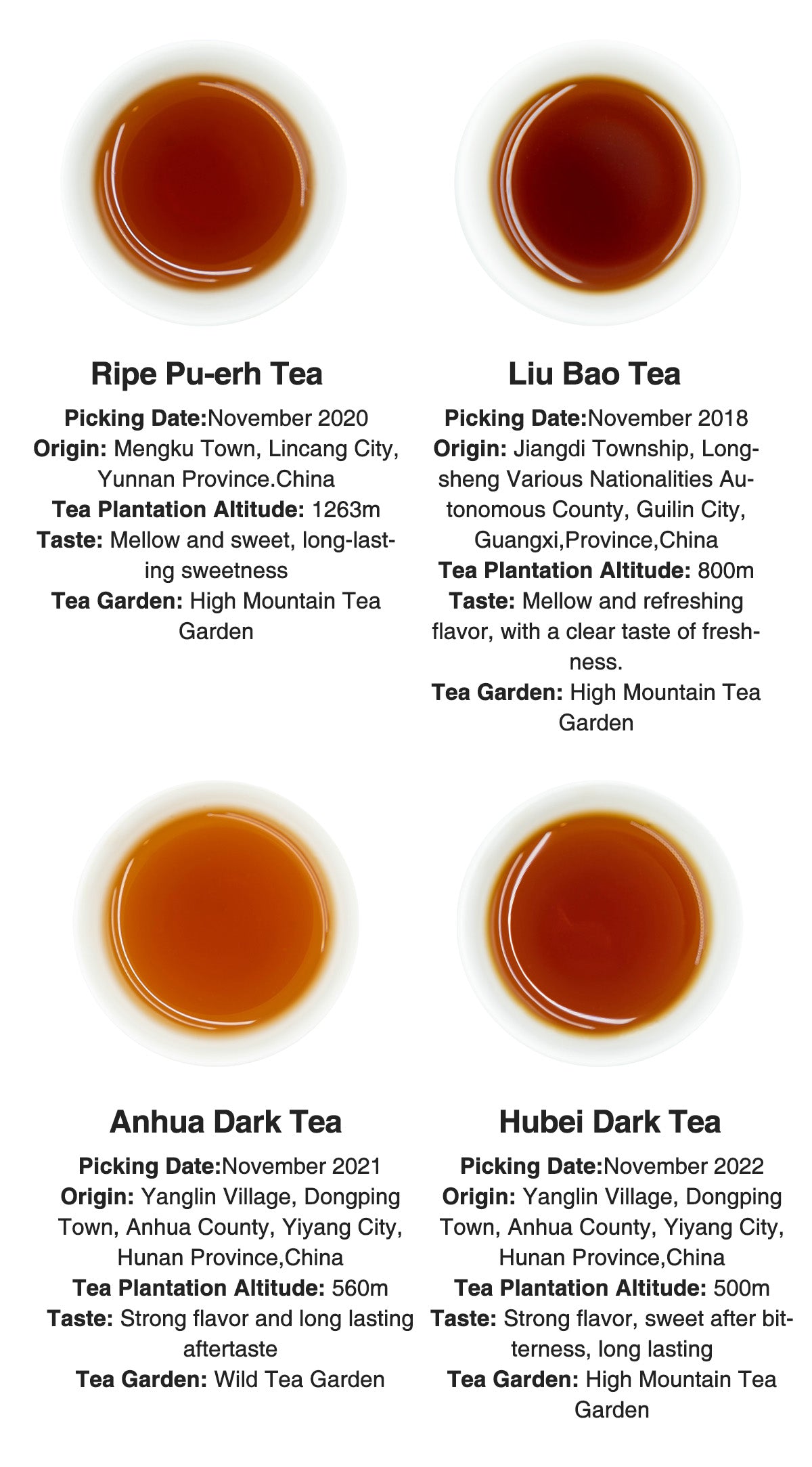 dark tea sampler detail