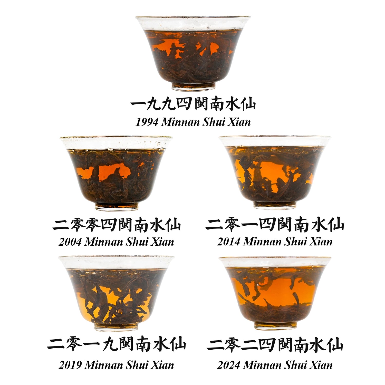 iTeaworld-Aged Oolong Tea Comparison Set-5 tea Brews
