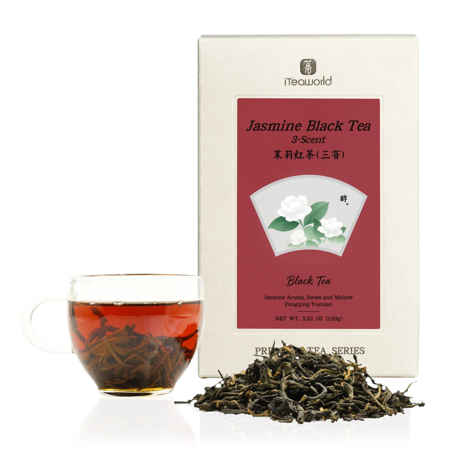 Premium Jasmine Black Tea – Triple-Scented | 100g