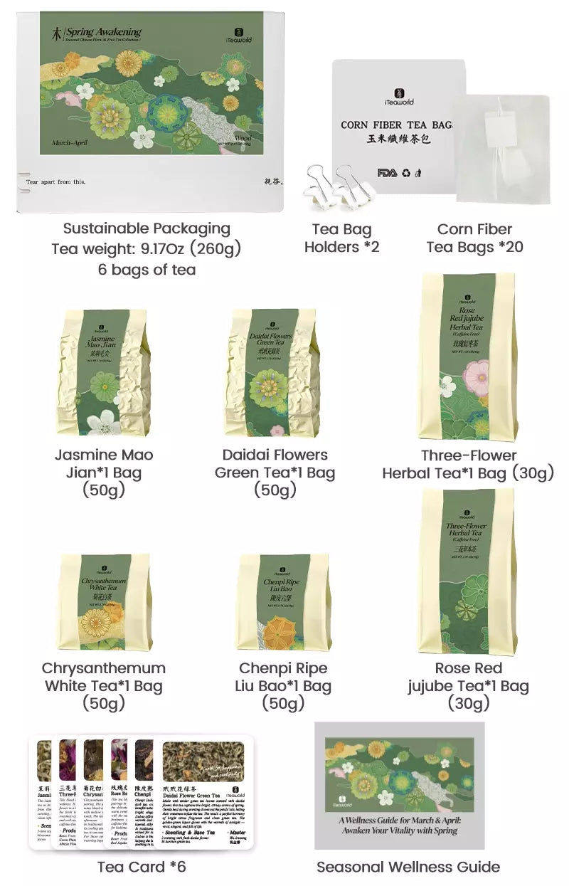 Springly Tea Box Spring Awakening Wellness Floral & Fruit Tea Box – iTeaworld