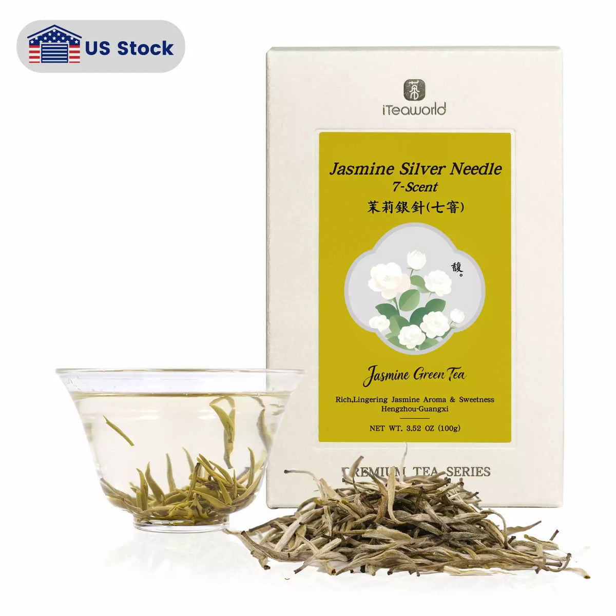 Jasmine Silver Needle Green Tea - Seven-Scented | 100g