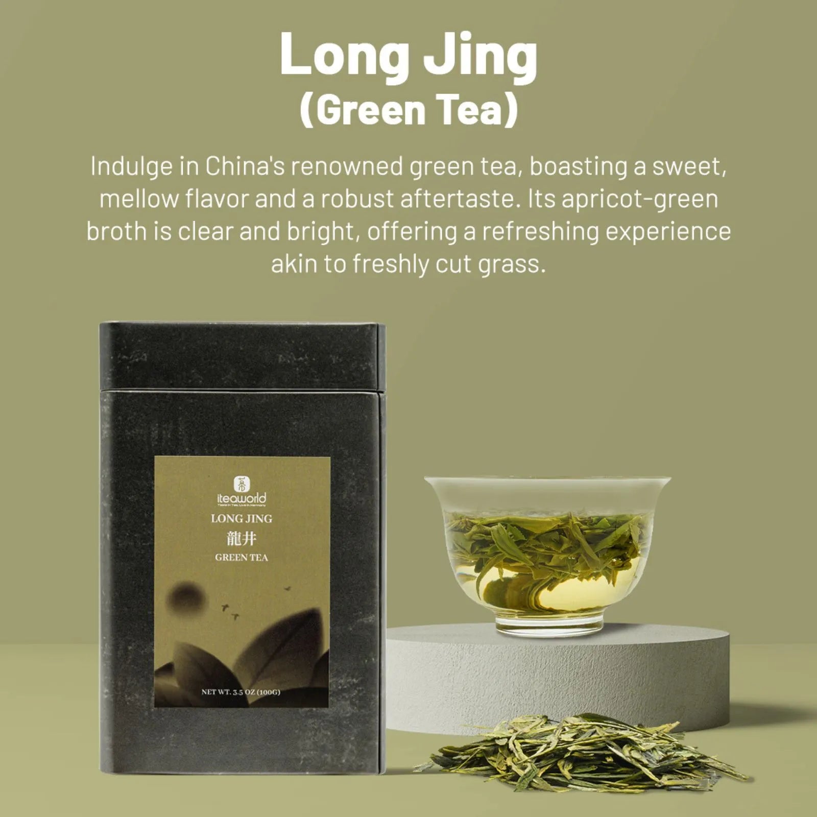 Long Jing (Dragon Well) Chinese Green Tea (One bud with two leaves) - Fresh Spring 2024 Harvest, 1600m High Mountain Tea from Dayang Town, Zhejiang - Fresh, Mellow, and Nutty Aroma Fragrance of Tofu Pudding, Best Value Choice 3.5oz (100g) For Morning