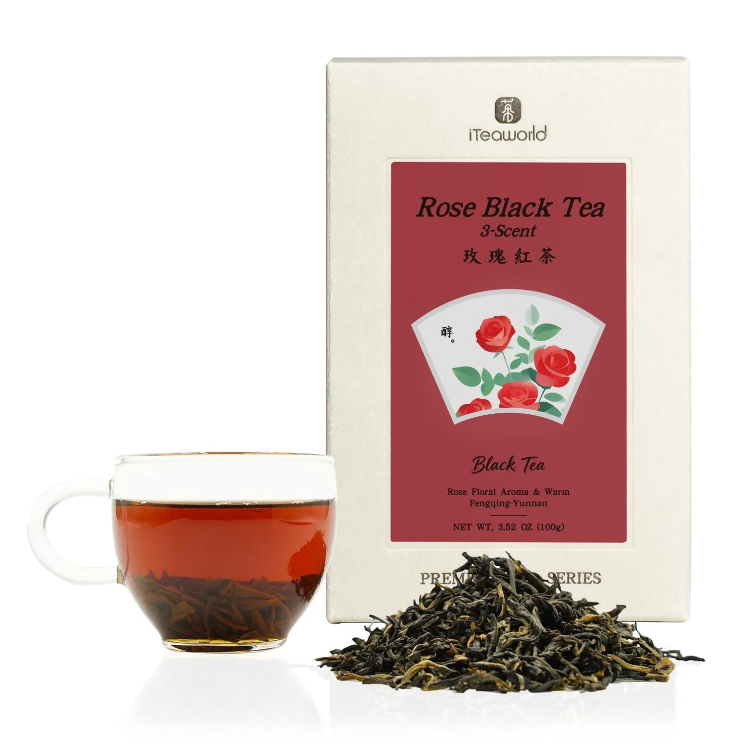Premium Rose Black Tea – Triple-Scented | 100g